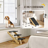 Adjustable Dog Steps 4-Step Dog Ramp W/ Non-Slip Surface, for Large Dogs