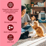 Simply Multi-Cat Clumping Cat Litter, Unscented, 14 Lb Box