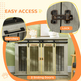 Dog Crate Furniture for Large Dog, Double Dog Cage for Small Dogs W/ Divider