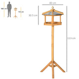 Bird Stand Feeder Table Feeding Station Garden Wood Coop Parrot Nesting Stand