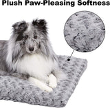 Intermediate Quiettime Deluxe Gray Ombré Swirl Plush Pet Bed, Machine Washable, Non-Skid Bottom, Soft Crate Mat for 36-Inch Crates