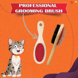 Double Headed Pet Grooming Brush for Thick Coats Dogs Dog Cats Cat Fur Hair Coat