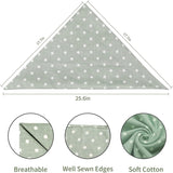 5-Piece Dog Bandanas, Washable Cotton Polka Dots, Reversible, Suitable for Small to Medium Dogs & Cats (Pink+Blue+Yellow+Purple+Green, 17.7 Inches)