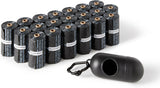 Dog Poop/Waste Bags with Dispenser and Leash Clip, Unscented, 300 Bags (20 Packs of 15 Bags)