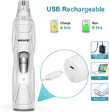 Pet Nail Grinder with LED Light & 2 Grinding Heads, 2-Speed Low Noise | More Powerful Dog Nail Grinder, Pet Nail Trimmer File, Painless Paw Claw Care, Quiet Toenail Grooming Tool for L/M/S Dog Cat