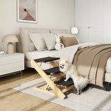 Adjustable Dog Steps 4-Step Dog Ramp W/ Non-Slip Surface, for Large Dogs