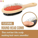 Double Headed Pet Grooming Brush for Thick Coats Dogs Dog Cats Cat Fur Hair Coat