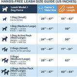 Hands Free Double Dog Leash – Dual Leash for Medium and Large Breeds – Lead for 2 Dogs with Padded Handles, Reflective Stitches, No Pull, Tangle Free