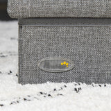 Pawhut 3 Step Dog Steps with Storage Boxes, Cat Stairs for Bed Sofa, Light Grey