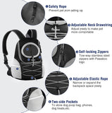 Pet Dog Front Carrier Backpack,Ventilated Mesh Puppy Back Pack | with Adjustable Straps,Storage Pockets,For Travel Hiking Cycling Outdoor Adventures,Black + Grey,S