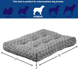 Intermediate Quiettime Deluxe Gray Ombré Swirl Plush Pet Bed, Machine Washable, Non-Skid Bottom, Soft Crate Mat for 36-Inch Crates