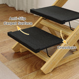 Adjustable Dog Steps 4-Step Dog Ramp W/ Non-Slip Surface, for Large Dogs