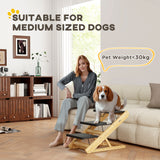 Adjustable Dog Steps 4-Step Dog Ramp W/ Non-Slip Surface, for Large Dogs