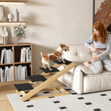 Adjustable Dog Steps 4-Step Dog Ramp W/ Non-Slip Surface, for Large Dogs