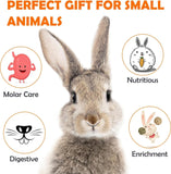 16Pcs Timothy Hay Treats - Natural Chews for Teeth - Handmade Rabbit, Chinchilla, Gerbil, Rat, Hamster Toys - Bunny & Guinea Pig