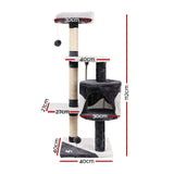 NNEDSZ Cat Tree 112cm Trees Scratching Post Scratcher Tower Condo House Furniture Wood-1