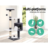 NNEDSZ Cat Tree 112cm Trees Scratching Post Scratcher Tower Condo House Furniture Wood-2