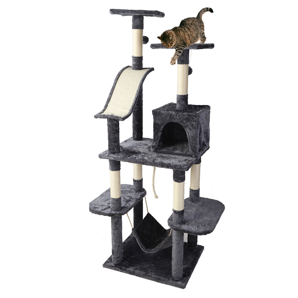 NNEDSZ Cat Tree 171cm Trees Scratching Post Scratcher Tower Condo House Furniture Wood-0