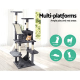 NNEDSZ Cat Tree 171cm Trees Scratching Post Scratcher Tower Condo House Furniture Wood-2