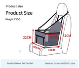NNEDSZ Pink footprints Portable Pet Car Seat for Dogs and Cats - Adjustable Car Seat Cover, Pet Travel Car Carrier with Safety Belt-1