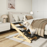 Adjustable Dog Steps 4-Step Dog Ramp W/ Non-Slip Surface, for Large Dogs
