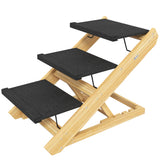 Adjustable Dog Steps 4-Step Dog Ramp W/ Non-Slip Surface, for Large Dogs