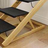 Adjustable Dog Steps 4-Step Dog Ramp W/ Non-Slip Surface, for Large Dogs