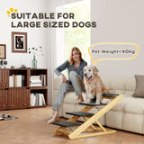 Adjustable Dog Steps 4-Step Dog Ramp W/ Non-Slip Surface, for Large Dogs