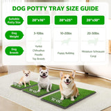 Puppy Dog Litter Training Tray with 2 Packs Dog Grass Pee Pads for Replacement, Pet Pee Pad Holder Portable Indoor Dog Toilet (40.6X50.7Cm)