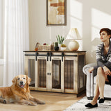 Dog Crate Furniture for Large Dog, Double Dog Cage for Small Dogs W/ Divider