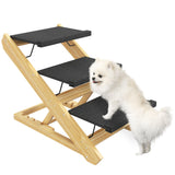 Adjustable Dog Steps 4-Step Dog Ramp W/ Non-Slip Surface, for Large Dogs