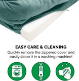 Orthopedic Dog Bed for Large Dogs W/ Removable Bolsters & Washable Cover, for Dogs up to 125 Lbs - Plush & Velvet Waves Perfect Comfort Sofa - Celadon Green, Jumbo Plus/Xxl