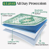 Washable Pee Pads for Dogs 2 Pack Reusable Puppy Training Pads 36"X36" Super Absorbent Waterproof Dog Training Pads, Non-Slip Potty Pads Whelping Pads Litter Mat Pet Supplies - Green Medallion