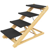 Adjustable Dog Steps 4-Step Dog Ramp W/ Non-Slip Surface, for Large Dogs