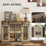 Dog Crate Furniture for Large Dog, Double Dog Cage for Small Dogs W/ Divider