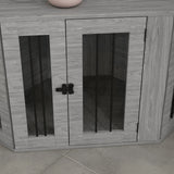Dog Crate Furniture End Table, Dog Cage with Cushion - Grey