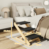 Adjustable Dog Steps 4-Step Dog Ramp W/ Non-Slip Surface, for Large Dogs