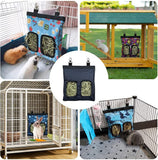 Guinea Pig Hay Feeder, Hanging Rabbit Hay Feeder Bag. Black Paws | Upgraded Double Layer Fabric | Bite Resistant | Cleaner Hay & Less Mess | Small Animal Hay Holder for Bunnies & Chinchillas