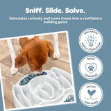 Slide & Feed Dog Activity Interactive Toy, Level 1 Food Puzzle Game, Brain Teasing Treat Dispenser, IQ and Mental Development Toy for Smart Dogs, Enrichment Toy for Boredom Busting