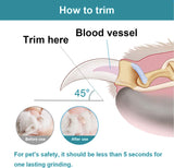 Pet Nail Grinder with LED Light & 2 Grinding Heads, 2-Speed Low Noise | More Powerful Dog Nail Grinder, Pet Nail Trimmer File, Painless Paw Claw Care, Quiet Toenail Grooming Tool for L/M/S Dog Cat